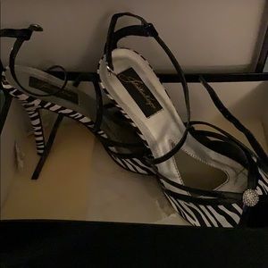 Zebra print heels